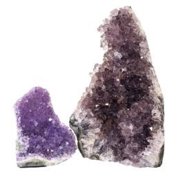 Amethyst Crystal Geode Specimen Set 2 Pieces P384 | Himalayan Salt Factory