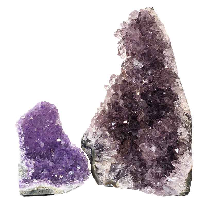 1.97kg Amethyst Crystal Geode Specimen Set 2 Pieces P384 3 Amethyst Crystal Geode Specimen Set 2 Pieces P384 | Himalayan Salt Factory