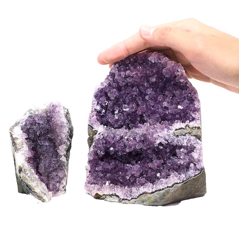 1.83kg Amethyst Crystal Geode Specimen Set 2 Pieces P39 4 Amethyst Crystal Geode Specimen Set 2 Pieces P39 | Himalayan Salt Factory