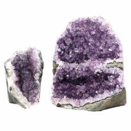 Amethyst Crystal Geode Specimen Set 2 Pieces P39 | Himalayan Salt Factory