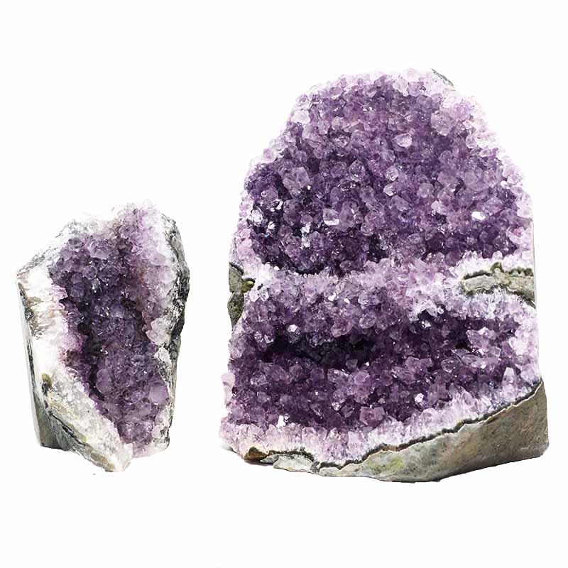 1.83kg Amethyst Crystal Geode Specimen Set 2 Pieces P39 3 Amethyst Crystal Geode Specimen Set 2 Pieces P39 | Himalayan Salt Factory