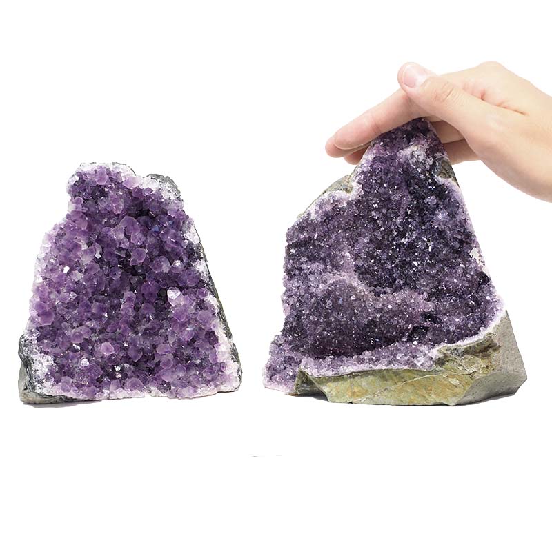 2.41kg Amethyst Crystal Geode Specimen Set 2 Pieces P41 4 Amethyst Crystal Geode Specimen Set 2 Pieces P41 | Himalayan Salt Factory