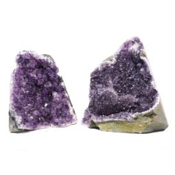 Amethyst Crystal Geode Specimen Set 2 Pieces P41 | Himalayan Salt Factory
