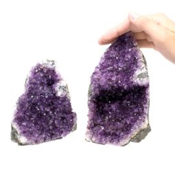 Amethyst Crystal Geode Specimen Set 2 Pieces P43 | Himalayan Salt Factory