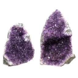Amethyst Crystal Geode Specimen Set 2 Pieces P43 | Himalayan Salt Factory