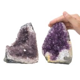 Amethyst Crystal Geode Specimen Set 2 Pieces P45 | Himalayan Salt Factory