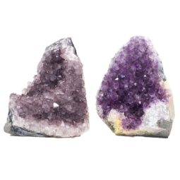 Amethyst Crystal Geode Specimen Set 2 Pieces P45 | Himalayan Salt Factory