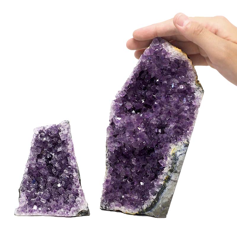 1.89kg Amethyst Crystal Geode Specimen Set 2 Pieces P46 5 Amethyst Crystal Geode Specimen Set 2 Pieces P46 | Himalayan Salt Factory