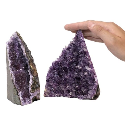 Amethyst Crystal Geode Specimen Set 2 Pieces P49 | Himalayan Salt Factory