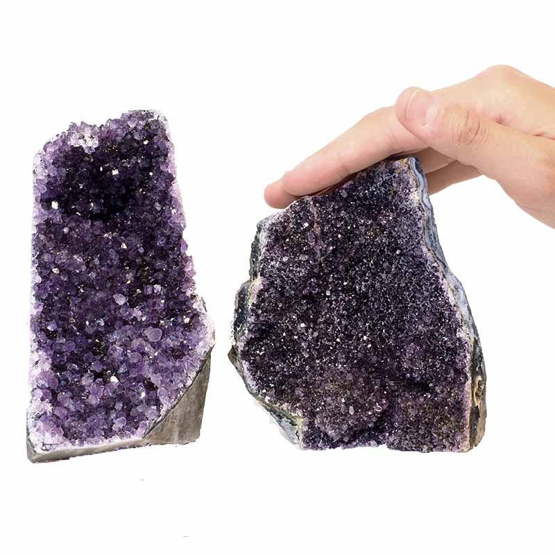 1.66kg Amethyst Crystal Geode Specimen Set 2 Pieces P52 5 Amethyst Crystal Geode Specimen Set 2 Pieces P52 | Himalayan Salt Factory