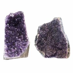 Amethyst Crystal Geode Specimen Set 2 Pieces P52 | Himalayan Salt Factory
