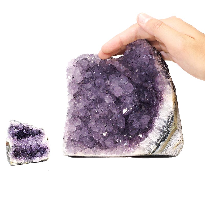 1.73kg Amethyst Crystal Geode Specimen Set 2 Pieces P59 4 Amethyst Crystal Geode Specimen Set 2 Pieces P59 | Himalayan Salt Factory