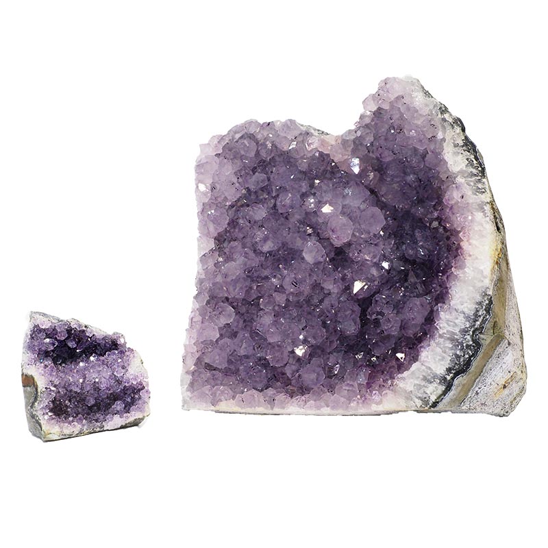 1.73kg Amethyst Crystal Geode Specimen Set 2 Pieces P59 3 Amethyst Crystal Geode Specimen Set 2 Pieces P59 | Himalayan Salt Factory