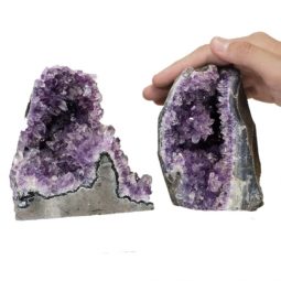 2.11kg Amethyst Crystal Geode Specimen Set 2 Pieces P61 6 Amethyst Crystal Geode Specimen Set 2 Pieces P61 | Himalayan Salt Factory