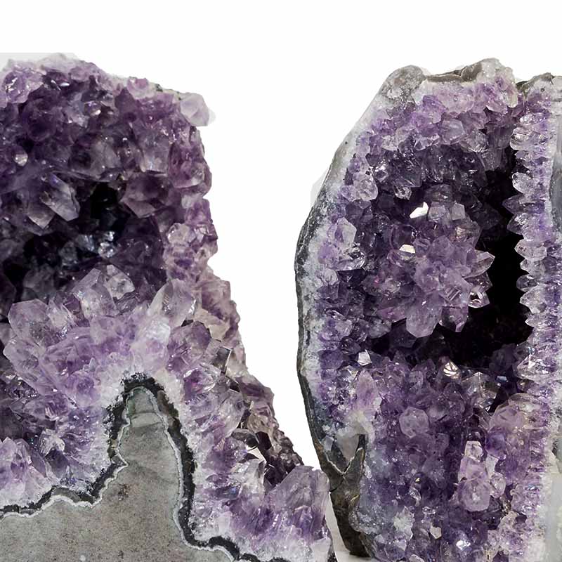 2.11kg Amethyst Crystal Geode Specimen Set 2 Pieces P61 5 Amethyst Crystal Geode Specimen Set 2 Pieces P61 | Himalayan Salt Factory