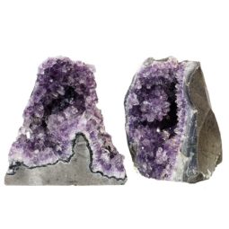 Amethyst Crystal Geode Specimen Set 2 Pieces P61 | Himalayan Salt Factory