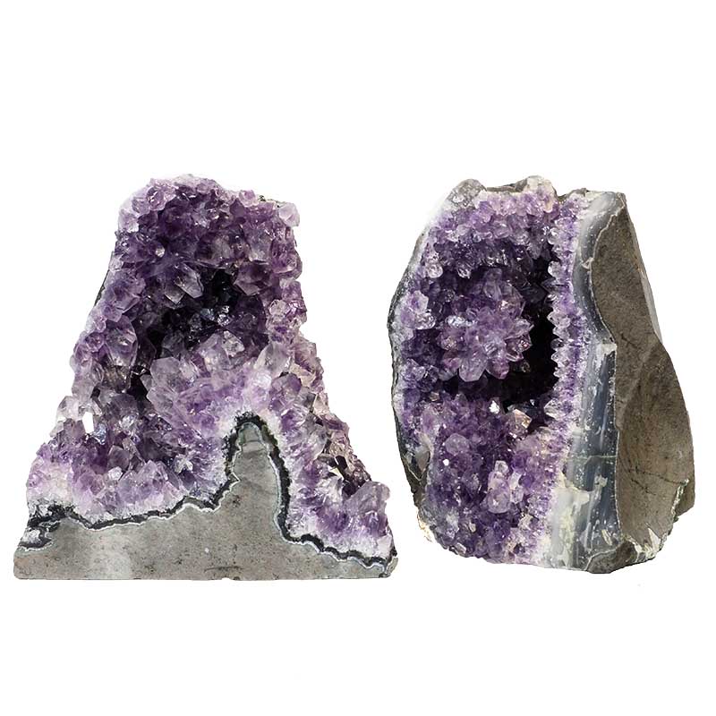 2.11kg Amethyst Crystal Geode Specimen Set 2 Pieces P61 3 Amethyst Crystal Geode Specimen Set 2 Pieces P61 | Himalayan Salt Factory