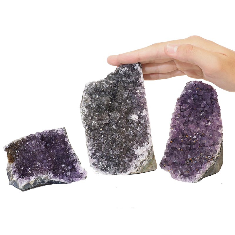 1.39kg Amethyst Crystal Geode Specimen Set 3 Pieces P66 5 Amethyst Crystal Geode Specimen Set 2 Pieces P66 | Himalayan Salt Factory