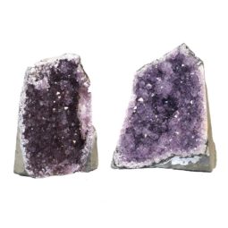Amethyst Crystal Geode Specimen Set 2 Pieces P67 | Himalayan Salt Factory