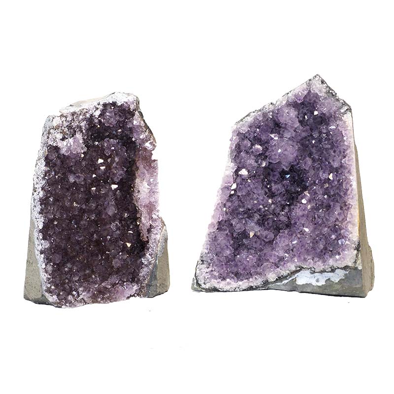 1.61kg Amethyst Crystal Geode Specimen Set 2 Pieces P67 3 Amethyst Crystal Geode Specimen Set 2 Pieces P67 | Himalayan Salt Factory