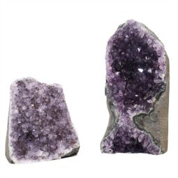 Amethyst Crystal Geode Specimen Set 2 Pieces P70 | Himalayan Salt Factory