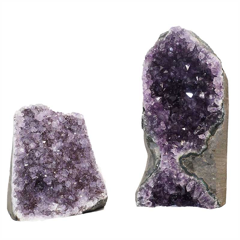 1.83kg Amethyst Crystal Geode Specimen Set 2 Pieces P70 3 Amethyst Crystal Geode Specimen Set 2 Pieces P70 | Himalayan Salt Factory