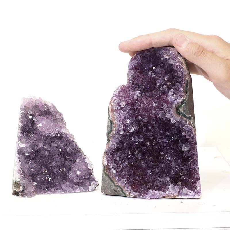 1.97kg Amethyst Crystal Geode Specimen Set 2 Pieces P71 5 Amethyst Crystal Geode Specimen Set 2 Pieces P71 | Himalayan Salt Factory