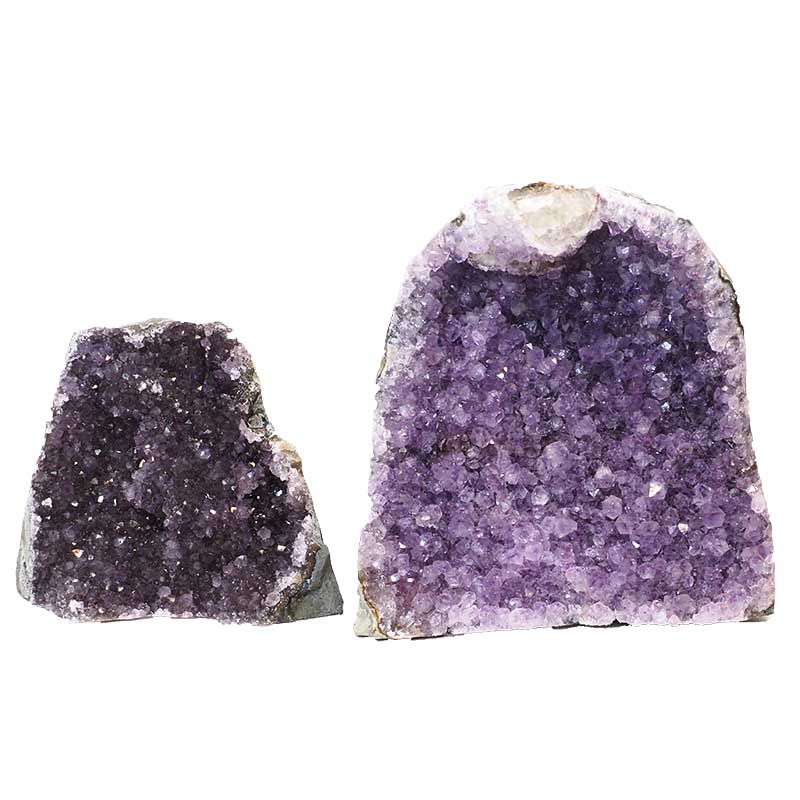 2.18kg Amethyst Crystal Geode Specimen Set 2 Pieces P72 3 Amethyst Crystal Geode Specimen Set 2 Pieces P72 | Himalayan Salt Factory