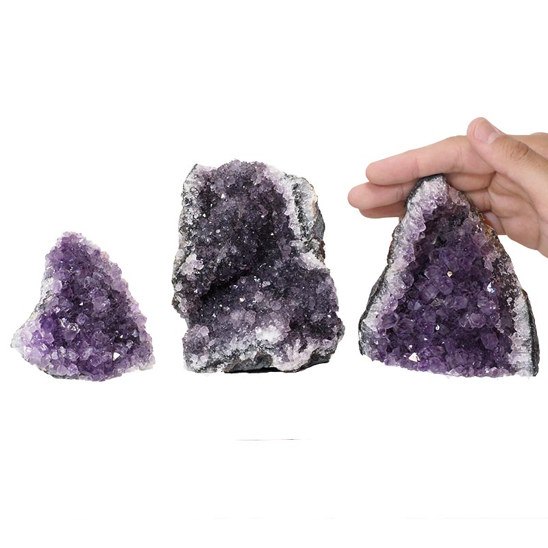 1.37kg Amethyst Crystal Geode Specimen Set 3 Pieces P75 5 Amethyst Crystal Geode Specimen Set 2 Pieces P75 | Himalayan Salt Factory