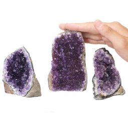Amethyst Crystal Geode Specimen Set 2 Pieces P77 | Himalayan Salt Factory