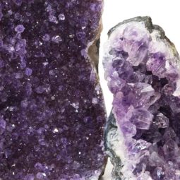 Amethyst Crystal Geode Specimen Set 2 Pieces P77 | Himalayan Salt Factory