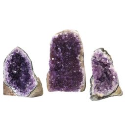 Amethyst Crystal Geode Specimen Set 2 Pieces P77 | Himalayan Salt Factory