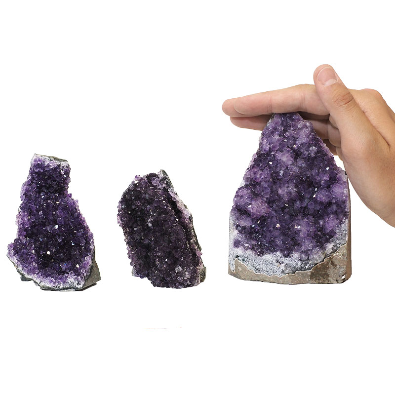 1.19kg Amethyst Crystal Geode Specimen Set 3 Pieces P83 4 Amethyst Crystal Geode Specimen Set 2 Pieces P83 | Himalayan Salt Factory