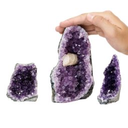 1.42kg Amethyst Crystal Geode Specimen Set 3 Pieces P96 6 Amethyst Crystal Geode Specimen Set 2 Pieces P96 | Himalayan Salt Factory