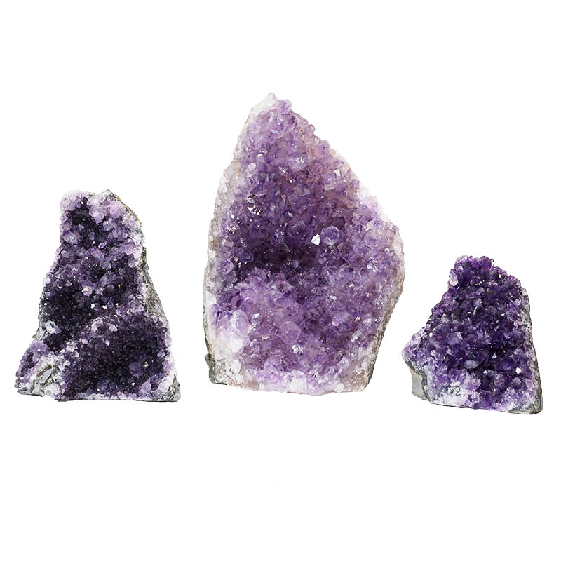 1.22kg Amethyst Crystal Geode Specimen Set 3 Pieces P97 3 Amethyst Crystal Geode Specimen Set 2 Pieces P97 | Himalayan Salt Factory