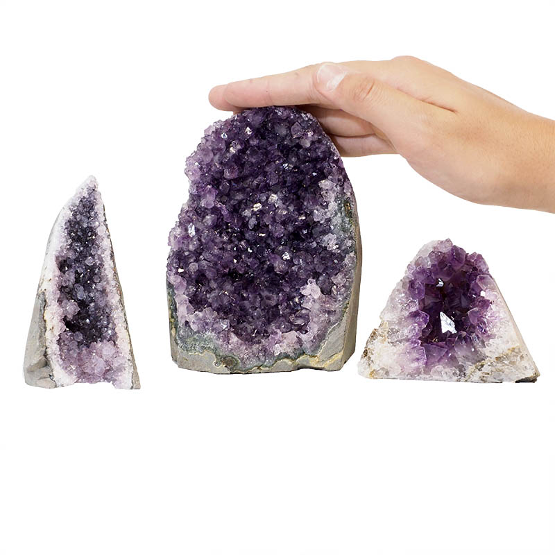 1.52kg Amethyst Crystal Geode Specimen Set 3 Pieces P98 4 Amethyst Crystal Geode Specimen Set 2 Pieces P98 | Himalayan Salt Factory