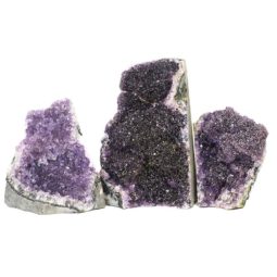 Amethyst Crystal Geode Specimen Set 2 Pieces J1643 | Himalayan Salt Factory