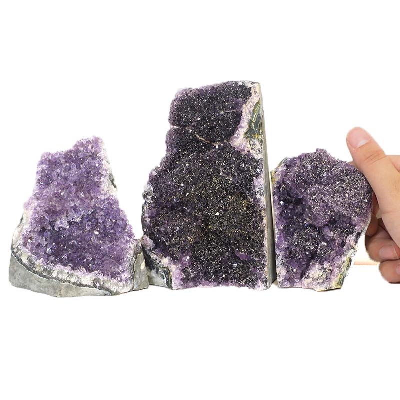 1.37kg Amethyst Crystal Geode Specimen Set 3 Pieces P1643 5 Amethyst Crystal Geode Specimen Set 2 Pieces J1643 | Himalayan Salt Factory