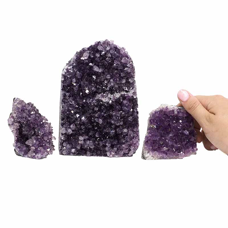 1.66kg Amethyst Crystal Geode Specimen Set 3 Pieces J1692 4 Amethyst Crystal Geode Specimen Set 3 Pieces J1692 | Himalayan Salt Factory