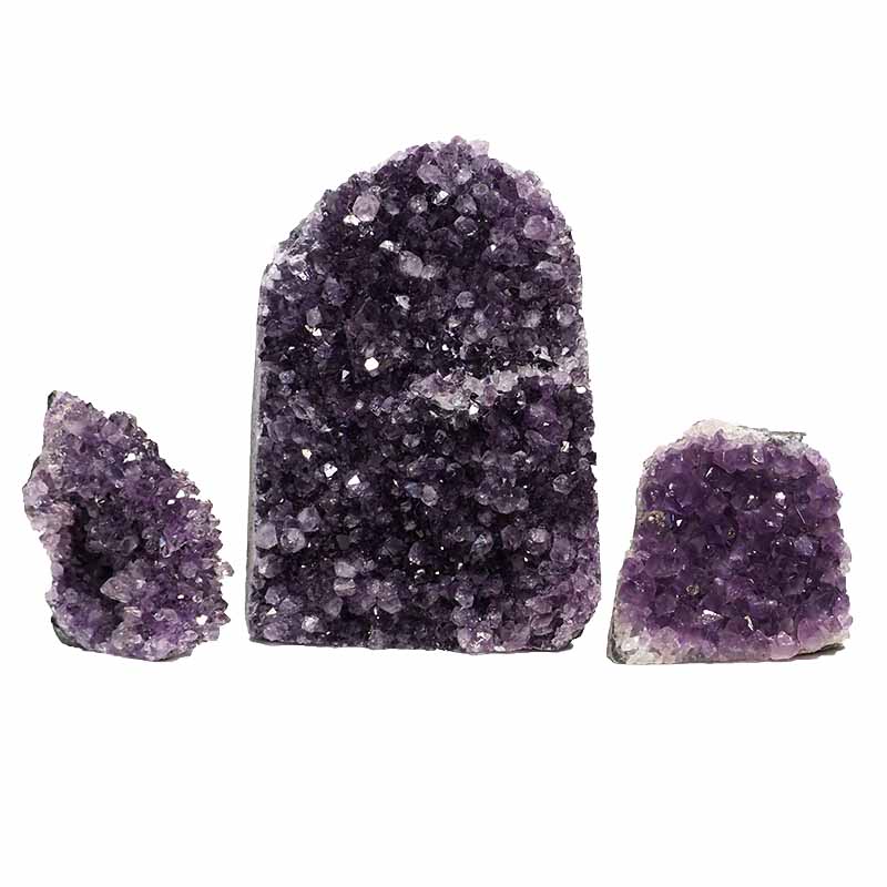 1.66kg Amethyst Crystal Geode Specimen Set 3 Pieces J1692 3 Amethyst Crystal Geode Specimen Set 3 Pieces J1692 | Himalayan Salt Factory