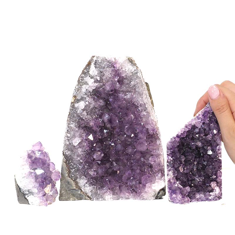 1.74kg Amethyst Crystal Geode Specimen Set 3 Pieces J1698 4 Amethyst Crystal Geode Specimen Set 3 Pieces J1698 | Himalayan Salt Factory