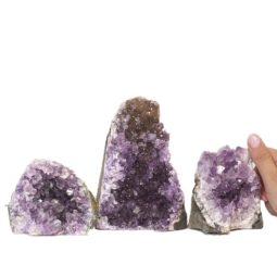 1.71kg Amethyst Crystal Geode Specimen Set 3 Pieces J1701 6 Amethyst Crystal Geode Specimen Set 3 Pieces J1701 | Himalayan Salt Factory