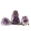 Amethyst Crystal Geode Specimen Set 3 Pieces J1701 | Himalayan Salt Factory