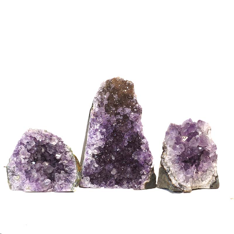 1.71kg Amethyst Crystal Geode Specimen Set 3 Pieces J1701 3 Amethyst Crystal Geode Specimen Set 3 Pieces J1701 | Himalayan Salt Factory