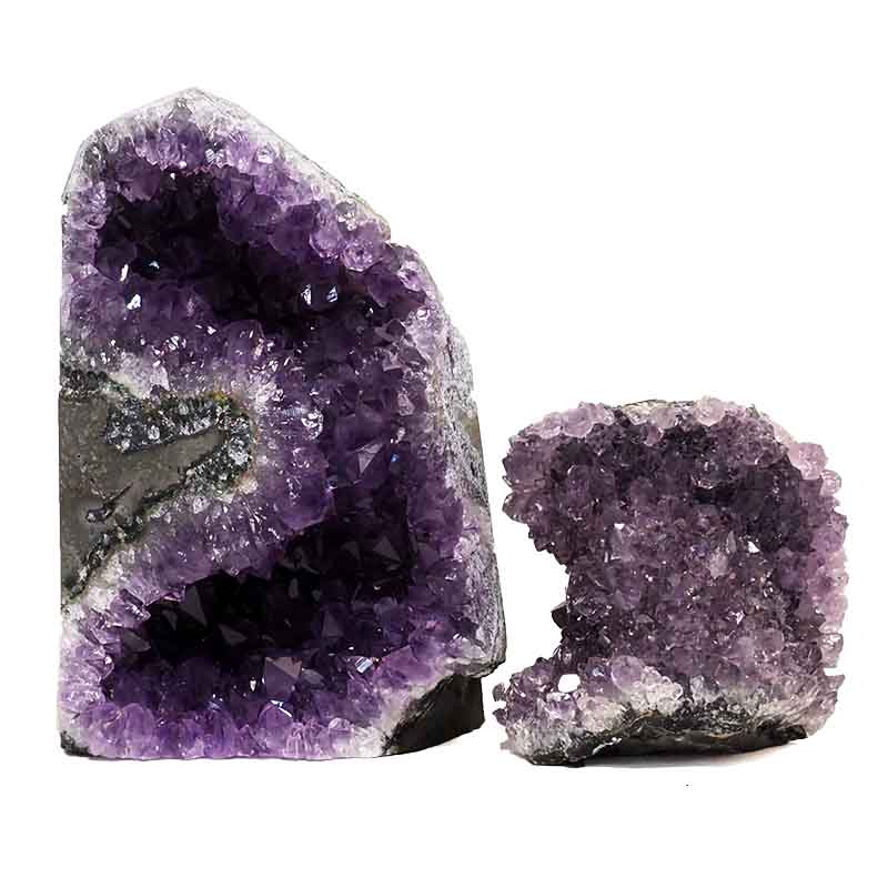 1.72kg Amethyst Crystal Geode Specimen Set 2 Pieces P199 3 Amethyst Crystal Geode Specimen Set 3 Pieces P199 | Himalayan Salt Factory