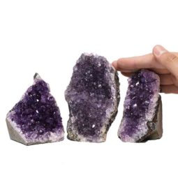 Amethyst Crystal Geode Specimen Set 3 Pieces P206 | Himalayan Salt Factory