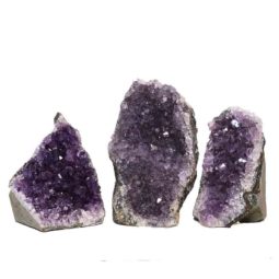 Amethyst Crystal Geode Specimen Set 3 Pieces P206 | Himalayan Salt Factory