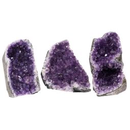 Amethyst Crystal Geode Specimen Set 3 Pieces P216 | Himalayan Salt Factory
