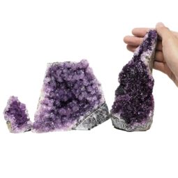1.72kg Amethyst Crystal Geode Specimen Set 3 Pieces P219 6 Amethyst Crystal Geode Specimen Set 3 Pieces P219 | Himalayan Salt Factory