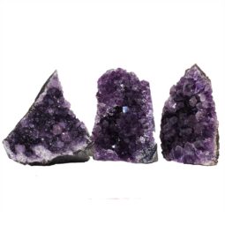 Amethyst Crystal Geode Specimen Set 3 Pieces P223 | Himalayan Salt Factory